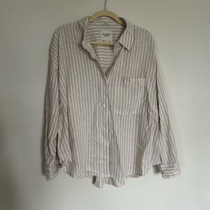 Oversized Linen-Blend Shirt